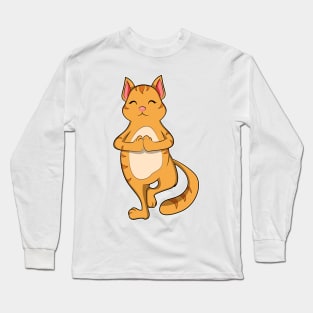 Cat Yoga Exercise Long Sleeve T-Shirt